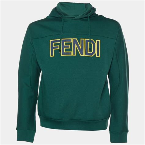 fendi hoodie green|fendi hoodie size large.